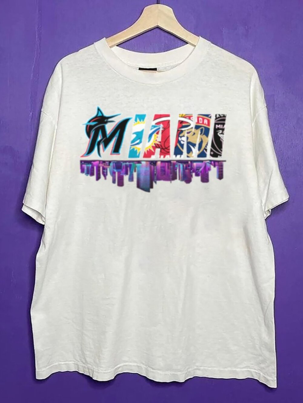 MIAMI Sports Team Shirt, MIAMI Marlins Dolphins Heat Florida Panthers Shirt Tee